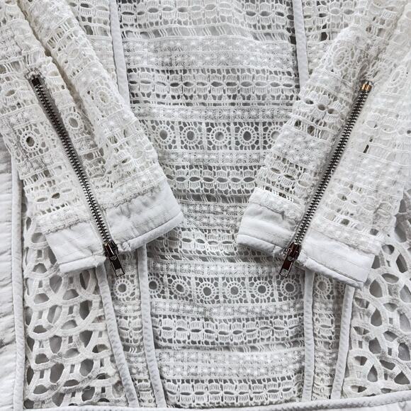 Asilio Womens Back With A Vengeance Size *XS* White Crochet Lace Bride Wedding - Picture 9 of 16